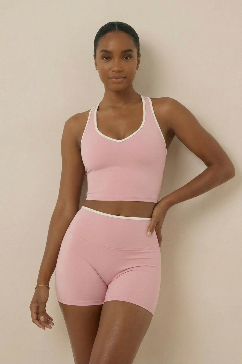 Rachelle High Waist Shorts Active Set