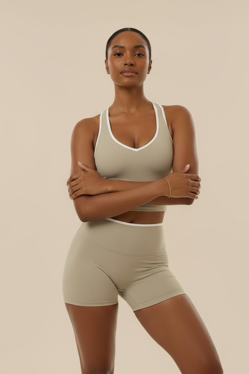 Rachelle High Waist Shorts Active Set