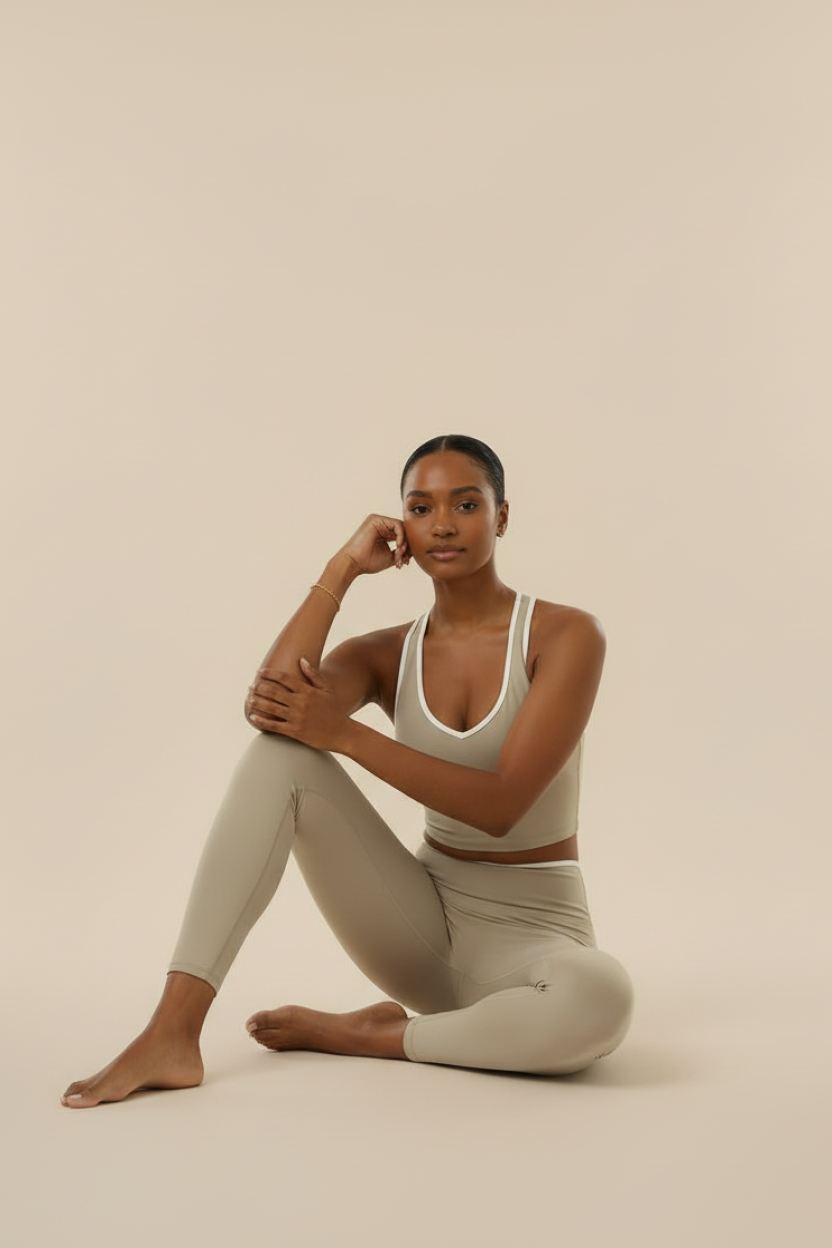 Rachelle High Waist 7/8 Legging - Khaki