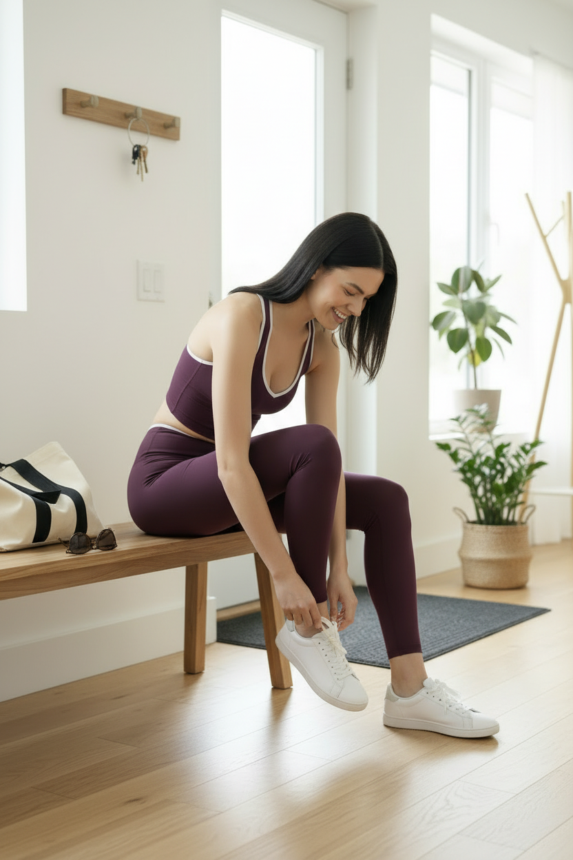 Rachelle High Waist 7/8 Legging - Purple